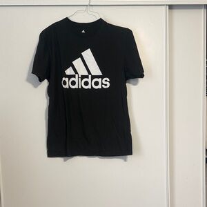 Adidas Black Tee with White Emblem